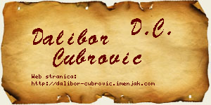 Dalibor Čubrović vizit kartica